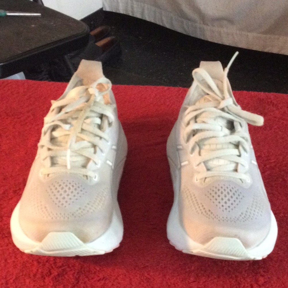 Beige Lightweight Lace-Up Sneakers